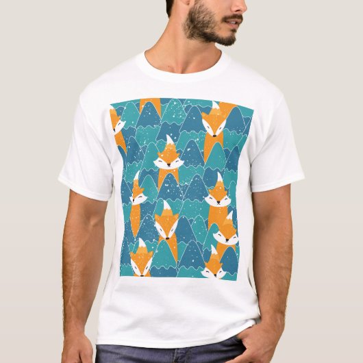 Schattigee vossen illustratie t-shirt (Voorkant)