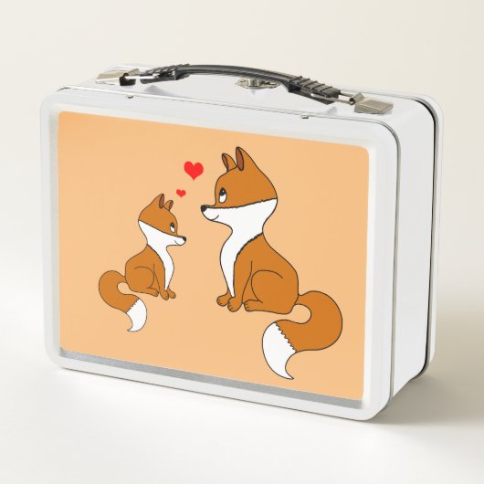 Schattigee vossen met hart, met de hand getekend (Achterkant)