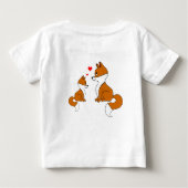 Schattigee vossen met hart, met de hand getekend (Achterkant)