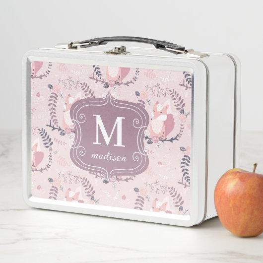 Schattigee vossen modern Schattig meisjesmonogram  (In situ)