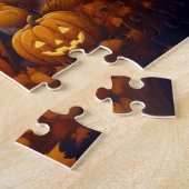 Schattigee vossen vieren vrolijke Halloween Legpuzzel (Zijkant)
