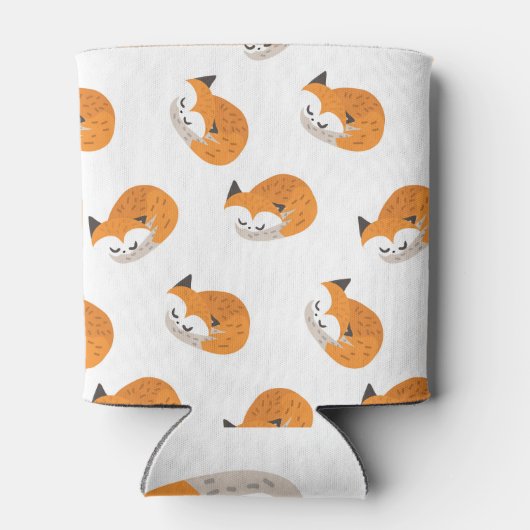 Schattigee vossen, witte achtergrond speelsheid blikjeskoeler (Achterkant)