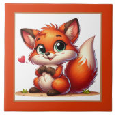 Schattigee vossenliefhebbers Animal Tegeltje (Voorkant)
