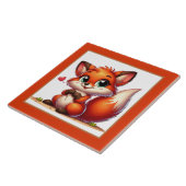 Schattigee vossenliefhebbers Animal Tegeltje (Zijkant)