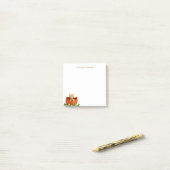 Schattigee vossenpompoen post-it® notes (Op bureau)