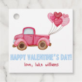 Schattigee Vrachtwagen Valentijnse Labels (Voorkant)