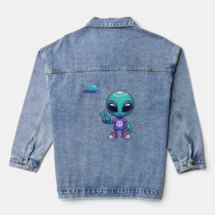 Schattigee Vrede Alien & Ruimteschip Denim Jacket