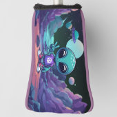 Schattigee Vrede Alien & Ruimteschip Golfheadcover (Draai 90)