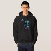 Schattigee Vrede Alien & Ruimteschip Hoodie (Voorkant volledig)