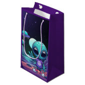 Schattigee Vrede Alien & Ruimteschip Klein Cadeauzakje (Voorkant Gekanteld)