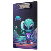 Schattigee Vrede Alien & Ruimteschip Klembord (Links)