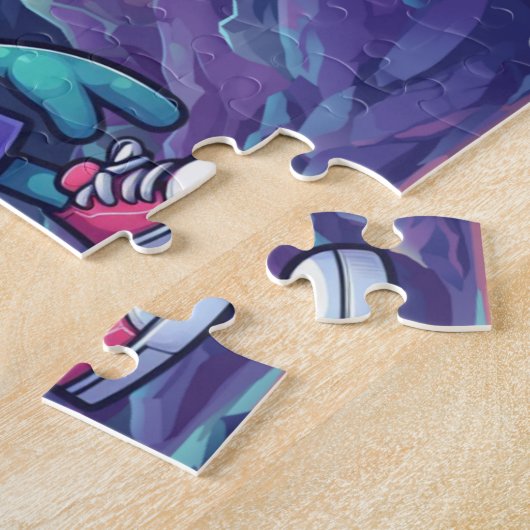 Schattigee Vrede Alien & Ruimteschip Legpuzzel (Zijkant)