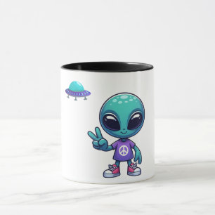 Schattigee Vrede Alien & Ruimteschip Mok