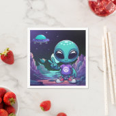 Schattigee Vrede Alien & Ruimteschip Servet (Insitu)