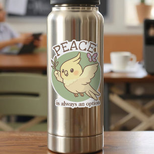 Schattigee Vrede Cockatiel w / Olijftak Schattige  Sticker