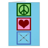 Schattigee Vrede Liefde Baton Twirling Blauwe Kaar (Voorkant)