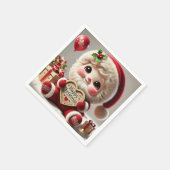 Schattigee vreugdevolle kerstgroet servet (Hoek)