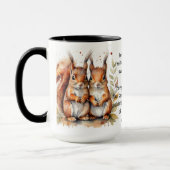 Schattigee vriend Eekhoorns Spreuken Vriendschap Q Mok (Links)