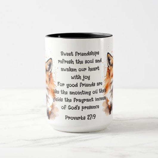 Schattigee vriend Foxes Spreuken Vriendschap Quote Mok (Midden)