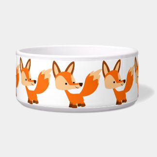 Schattigee vriendelijke Cartoon Fox Pet Bowl Voerbakje