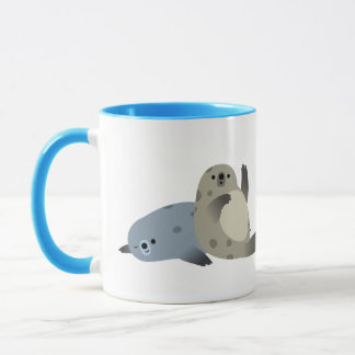 Schattigee Vriendelijke Cartoon Harbour Seals Mok
