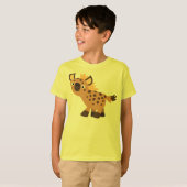 Schattigee Vriendelijke Cartoon Hyena Kinderen T-s T-shirt (Voorkant volledig)