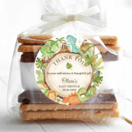 Schattigee Vriendelijke Dinosaurus Baby shower Ver Ronde Sticker