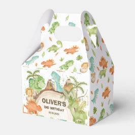 Schattigee Vriendelijke Dinosaurussen 1e Verjaarda Bedankdoosjes