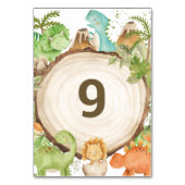 Schattigee Vriendelijke Dinosaurussen 1e Verjaarda Kaart (Voorkant)