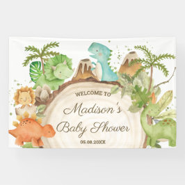 Schattigee Vriendelijke Dinosaurussen Baby shower  Spandoek
