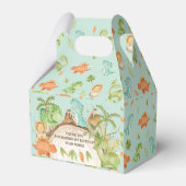 Schattigee Vriendelijke Dinosaurussen Jongen Verja Bedankdoosjes (Achterkant)