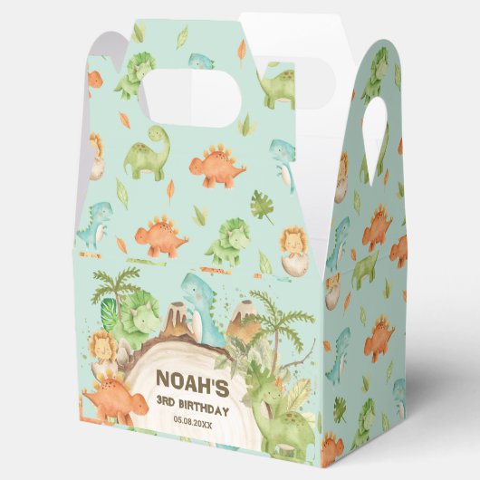Schattigee Vriendelijke Dinosaurussen Jongen Verja Bedankdoosjes (Geopend)