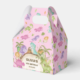 Schattigee Vriendelijke Dinosaurussen Meisje Verja Bedankdoosjes