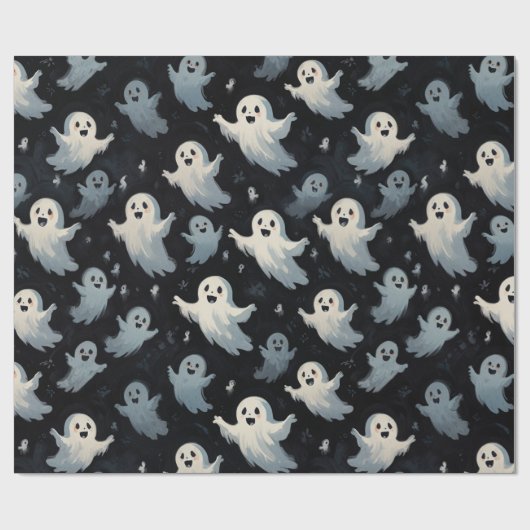 Schattigee vriendelijke geesten | Halloween decora Cadeaupapier (Vlak)