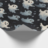 Schattigee vriendelijke geesten | Halloween decora Cadeaupapier (Hoek)