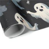 Schattigee vriendelijke geesten | Halloween decora Cadeaupapier (Rol Hoek)
