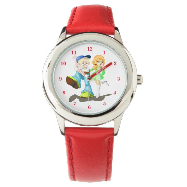 Schattigee vrienden kijken horloge (Voorkant)