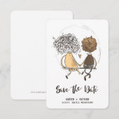 Schattigee Vrienden Minimalist Bewaar de Datum Kaart (Voorkant / Achterkant)