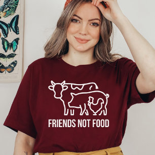 Schattigee vrienden niet eten, veganistisch, veget t-shirt