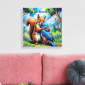 Schattigee vriendschap gestrekte canvas (Insitu (Woonkamer))