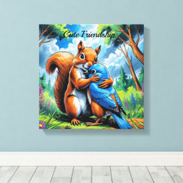 Schattigee vriendschap gestrekte canvas afdruk