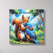 Schattigee vriendschap gestrekte canvas afdruk (Voorkant)