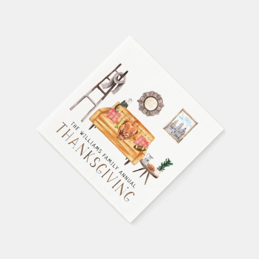 Schattigee Vriendschap Thanksgiving Dinner Party Servet (Hoek)