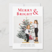 Schattigee Vrolijk & Helder Leuke Kerst Kinder Fot Feestdagenkaart (Voorkant)