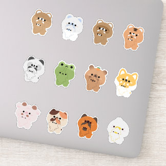 Schattigee vrolijke dieren sticker