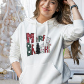 Schattigee vrolijke en heldere kleurrijke kerstvro hoodie