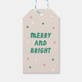 Schattigee vrolijke & heldere Confetti roze vakant Cadeaulabel (Voorkant)