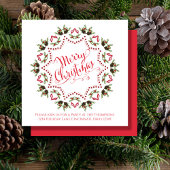 Schattigee vrolijke kerst aangepaste krans kaart