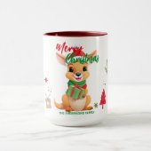 Schattigee vrolijke kerst Baby Kangaroo Santa Scar Mok (Midden)