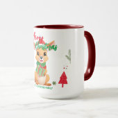 Schattigee vrolijke kerst Baby Kangaroo Santa Scar Mok (Voorkant rechts)